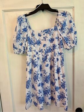 Copper Key Blue and White Dress Size Small